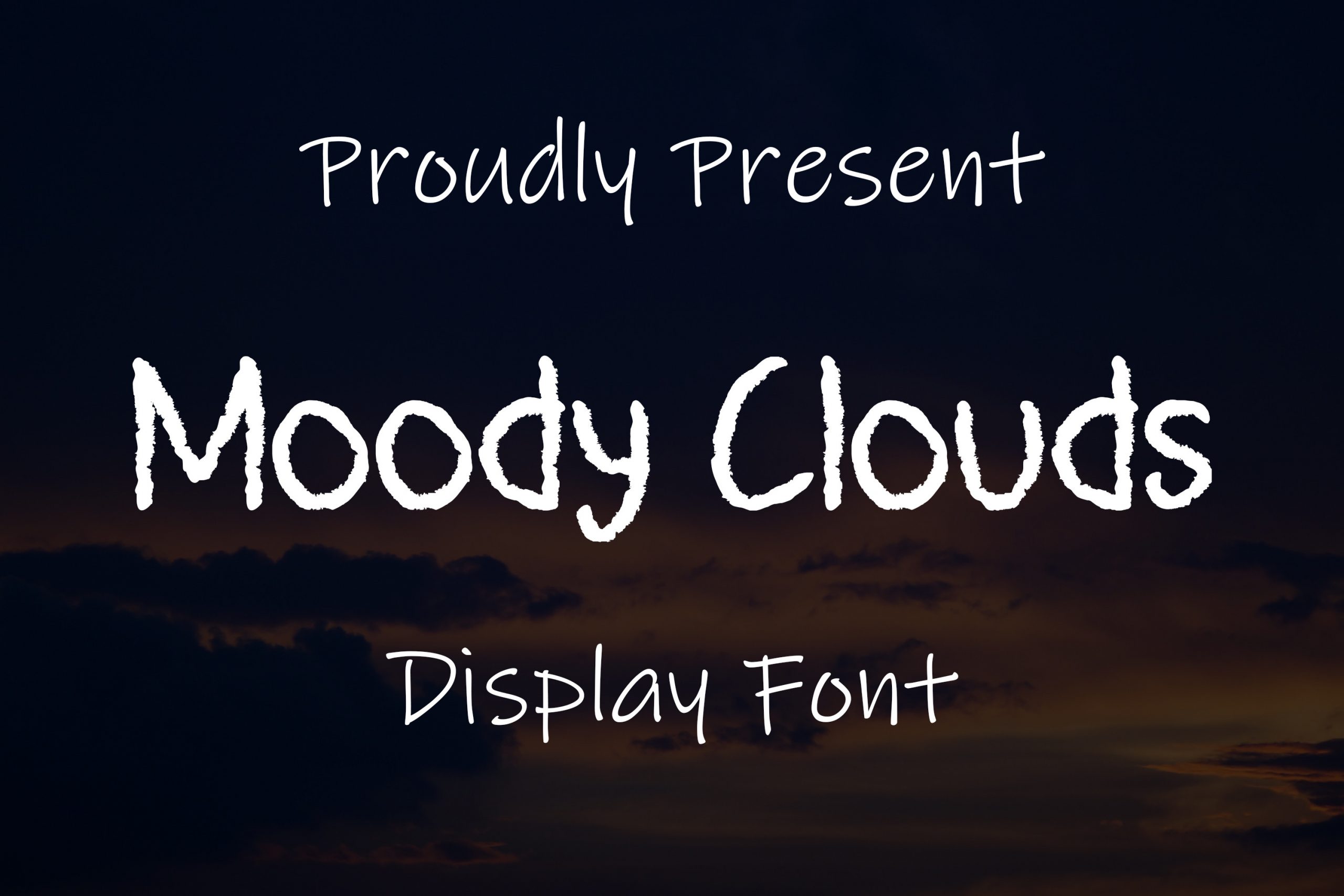 Moody Clouds Font Download Free - Abstract Fonts