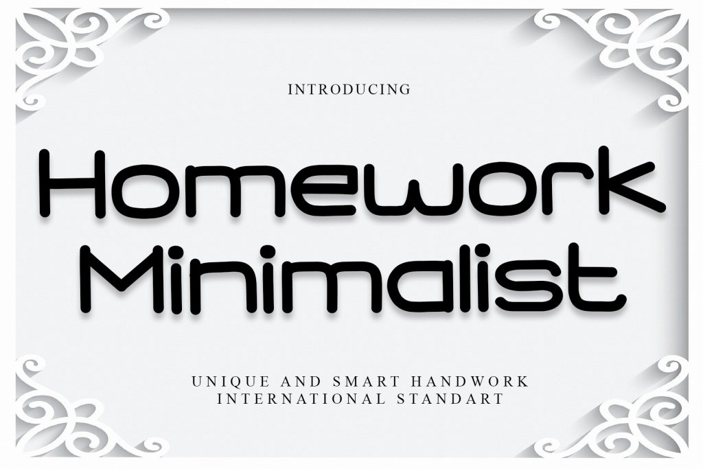 Homework Minimalist Font Download Free - Love Fonts