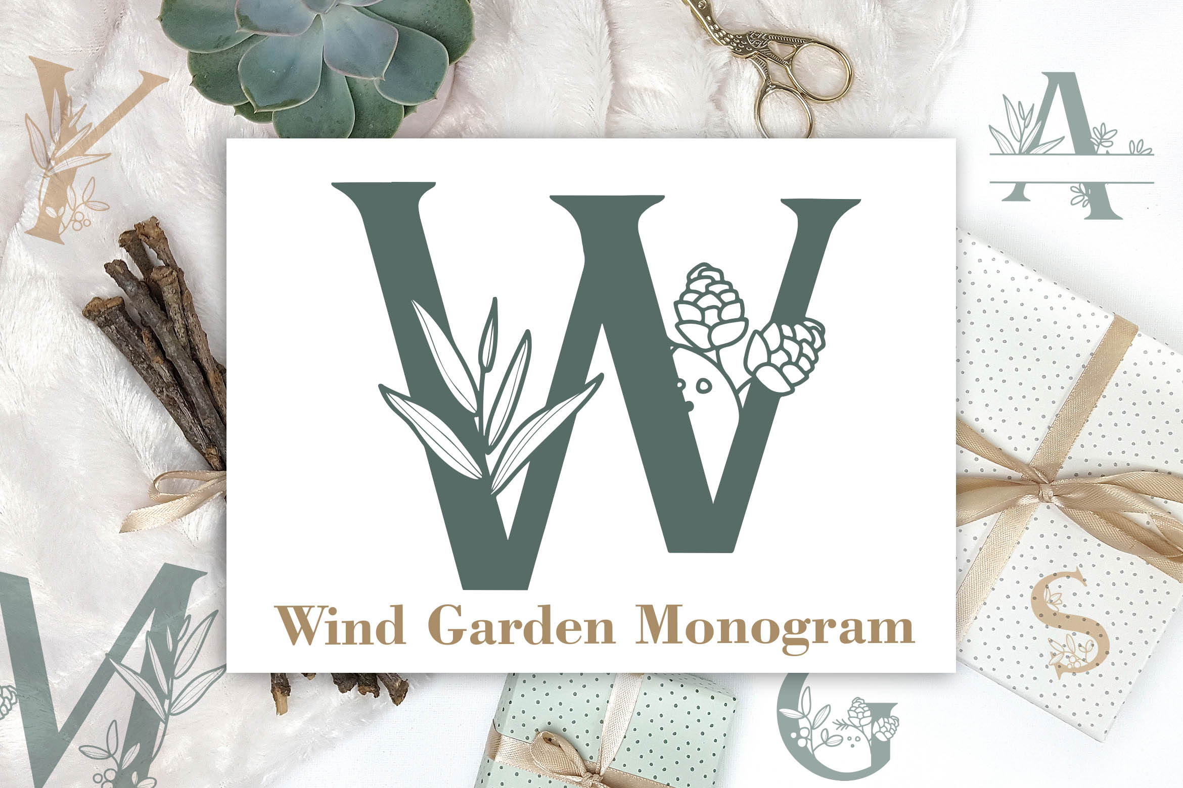 Wind Garden Monogram Font Download Free - Business Fonts