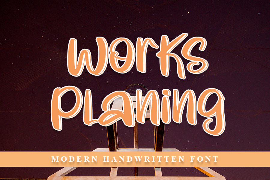 Works Planing Font Download Free - Business Fonts